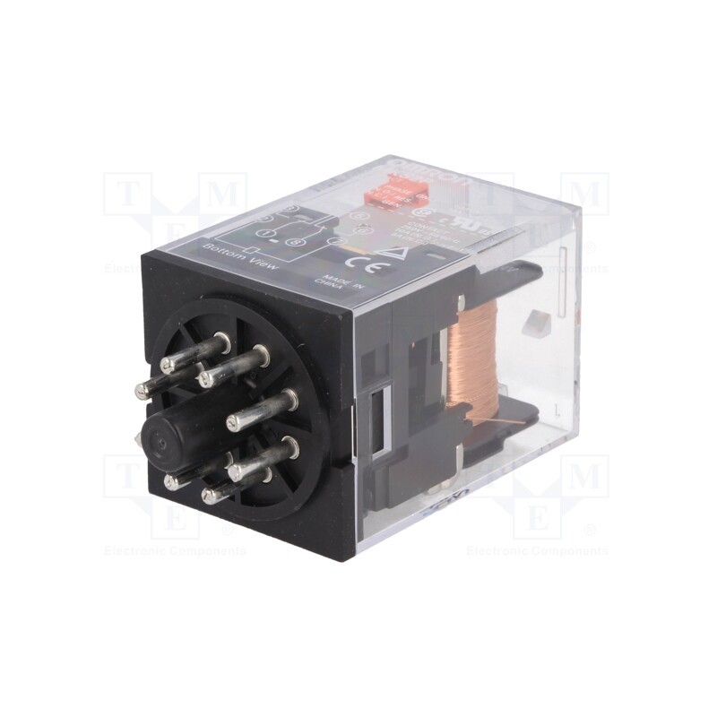 1 pcs x OMRON - MKS2P DC24 - Relay: electromagnetic, DPDT, Ucoil: 24VDC, Icontacts max: 10A