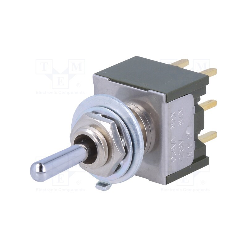 1 pcs x NKK SWITCHES - M2028SS4G03 - Switch: toggle, Pos: 3, DP3T, (ON)-OFF-(ON), 6A/125VAC, -30÷85°C