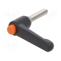 1 pcs x ELESA+GANTER - GN 303.1-45-M6-32-SW-O - Lever, adjustable, Lever length: 45mm, Slider height: 26.5mm