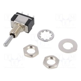 1 pcs x KNITTER-SWITCH - MTA 106 E - Switch: toggle, Pos: 3, SPDT, ON-OFF-ON, 6A/125VAC, 6A/6VDC, 20mΩ