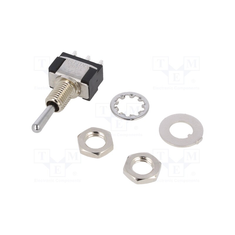 1 pcs x KNITTER-SWITCH - MTA 106 E - Switch: toggle, Pos: 3, SPDT, ON-OFF-ON, 6A/125VAC, 6A/6VDC, 20mΩ