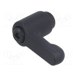 1 pcs x ELESA+GANTER - GN 300-30-B6-SW - Lever, adjustable, Slider height: 24.5mm, Body: black