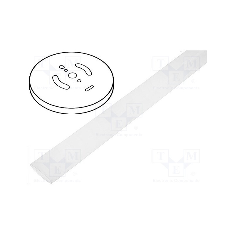 30 m x HELLERMANNTYTON - 333-34003 - Heat shrink sleeve, 3: 1, 40mm, L: 30m, transparent, reel