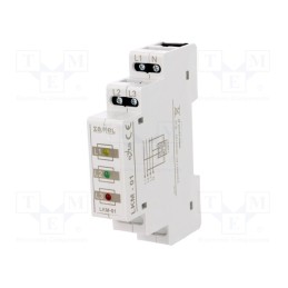 1 pcs x ZAMEL - LKM-01-40 - Module: voltage indicator, 3x400VAC, IP20, for DIN rail mounting