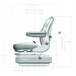 Large seat with air suspension 156648