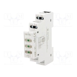 1 pcs x ZAMEL - LKM-01-20 - Module: voltage indicator, 3x400VAC, IP20, for DIN rail mounting