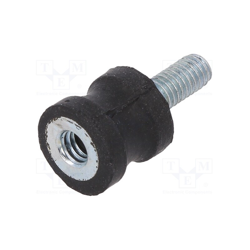 1 pcs x ELESA+GANTER - DVC.2-10-8-10-M4-10-40 - Vibration damper, M4, Ø: 10mm, rubber, L: 10mm, Thread len: 10mm