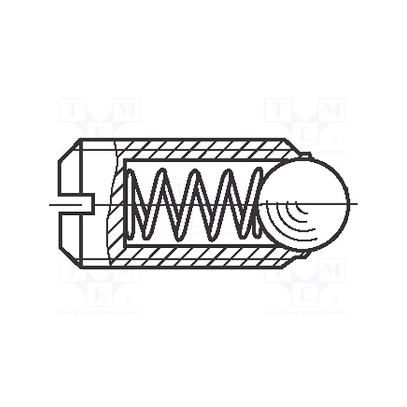 1 pcs x BOSSARD - 1548646 - Ball latch, A2 stainless steel, BN 13370, Thread: M6, 15mm, HALDER