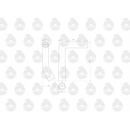 Suction pipe, lower reinforced rubber conduit c 360 3p