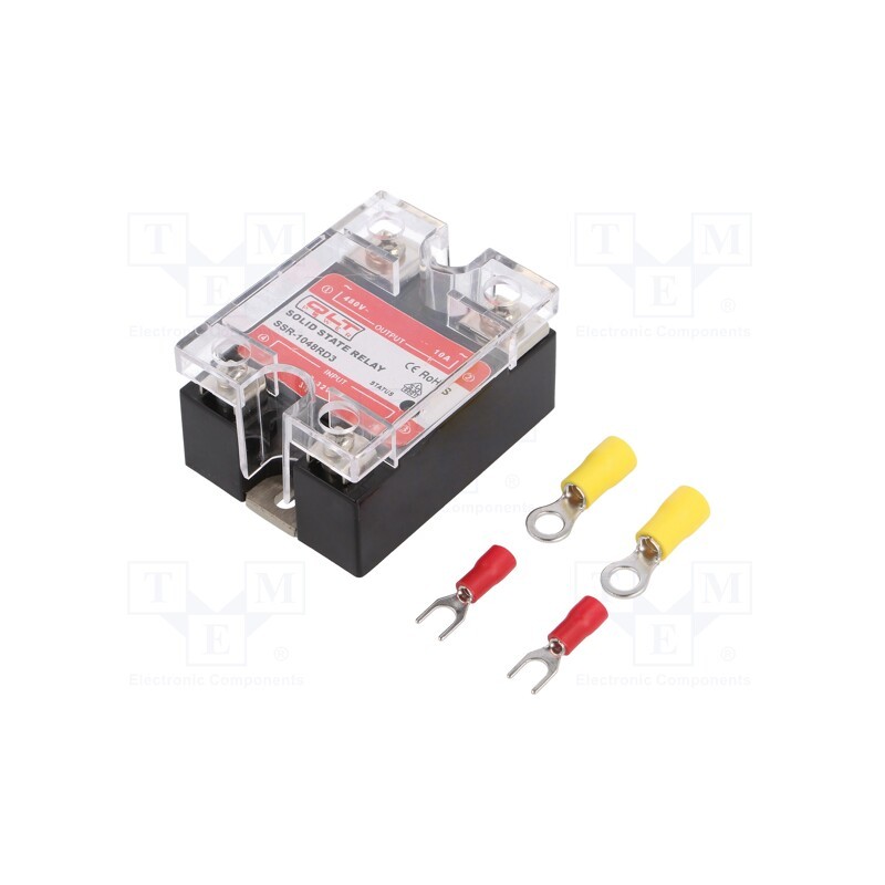 1 pcs x QLT POWER - SSR-1048RD3 - Relay: solid state, Ucntrl: 4÷32VDC, 10A, 44÷480VAC, Series: SSR-R