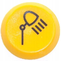 Lighting push button switch, round yellow