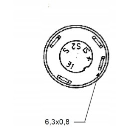 Lighting push button switch, round yellow