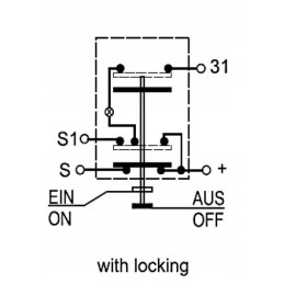 Lighting push button switch, round yellow