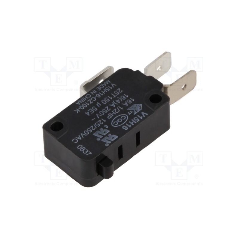 1 pcs x HONEYWELL - V15H16-CZ100-K - Microswitch SNAP ACTION, 16A/250VAC, without lever, SPDT, Pos: 2