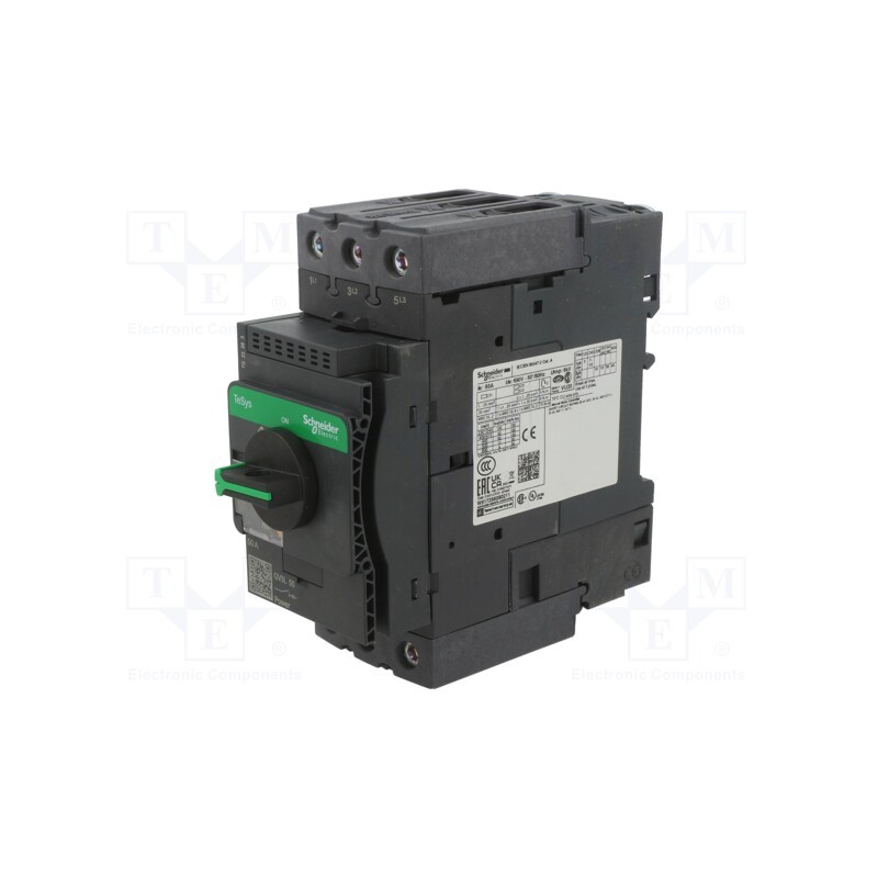 1 pcs x SCHNEIDER ELECTRIC - GV3L50 - Motor breaker, 22kW, 230÷690VAC, for DIN rail mounting, IP20