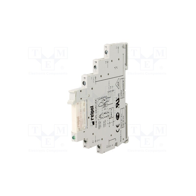 1 set x RELPOL - PIR6W-1PS-24VAC/DC-R - Relay: interface, SPDT, Ucoil: 24VAC,24VDC, 6A, SPDT, 6A/230VAC