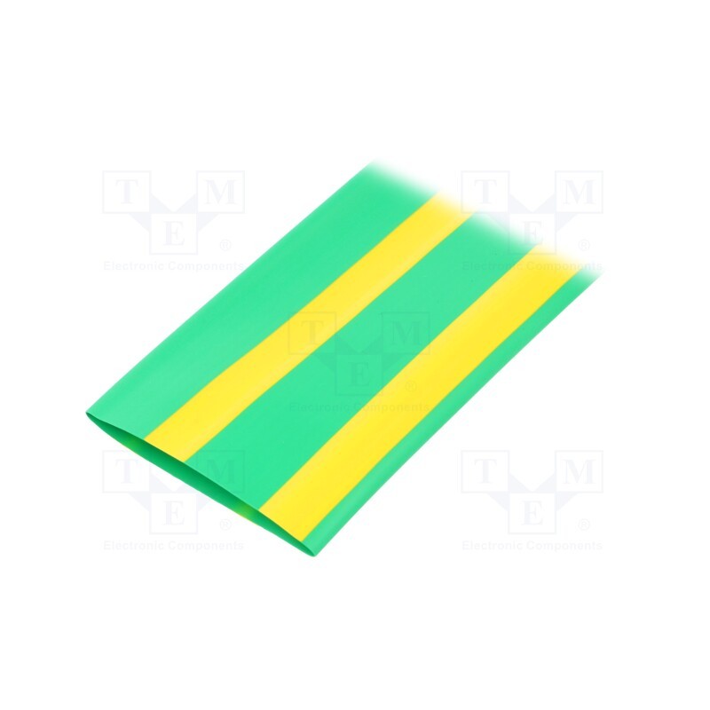 30 m x HELLERMANNTYTON - 333-34007 - Heat shrink sleeve, thin walled, 3: 1, 40mm, L: 30m, yellow-green