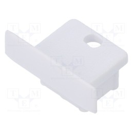 1 set x TOPMET - E3990001 -AS - Cap for LED profiles, white, 2pcs, ABS, with hole, SMART-IN10