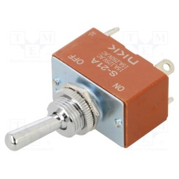 1 pcs x NKK SWITCHES - S21A - Switch: toggle, Pos: 2, DPST-NC, ON-OFF, 15A/250VAC, 15A/30VDC, S