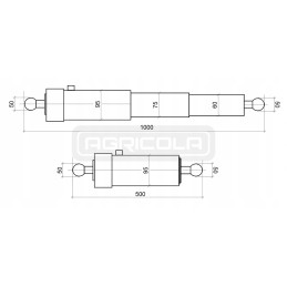 Telescopic actuator 75 2 500 hl 6011 hydrolider
