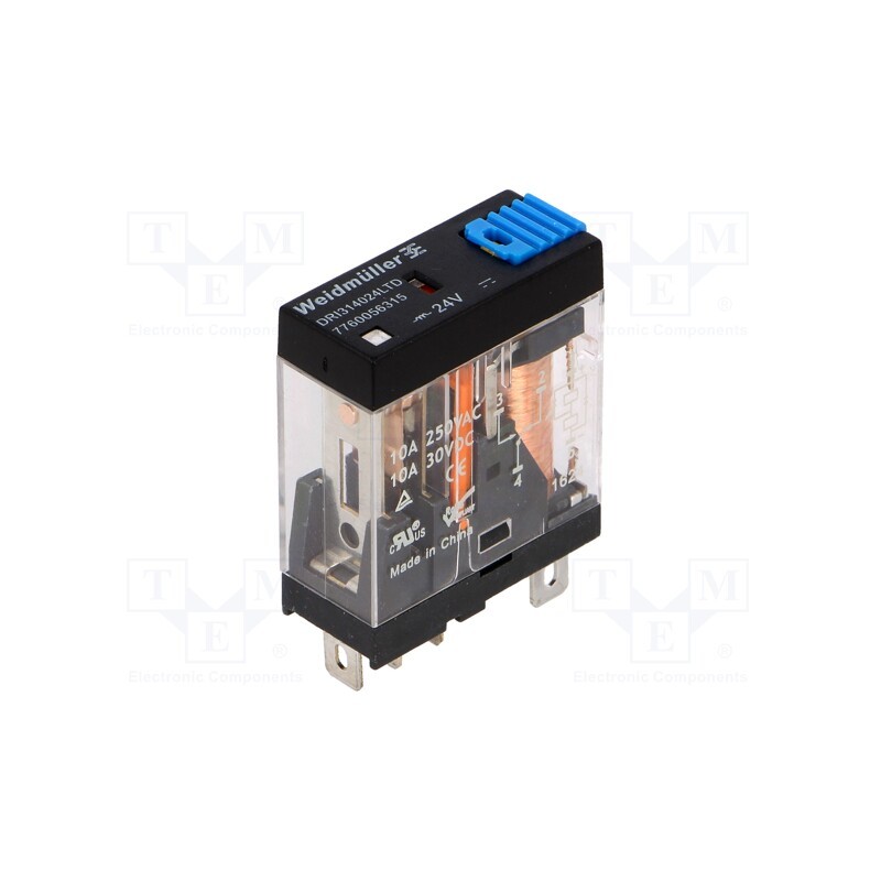 1 pcs x WEIDMu00dcLLER - 7760056315 - Relay: electromagnetic, SPDT, Ucoil: 24VDC, Icontacts max: 10A