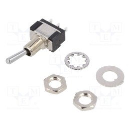 1 pcs x KNITTER-SWITCH - MTA 106 F - Switch: toggle, Pos: 2, SPDT, (ON)-ON, 6A/125VAC, 6A/6VDC, -45÷140°C