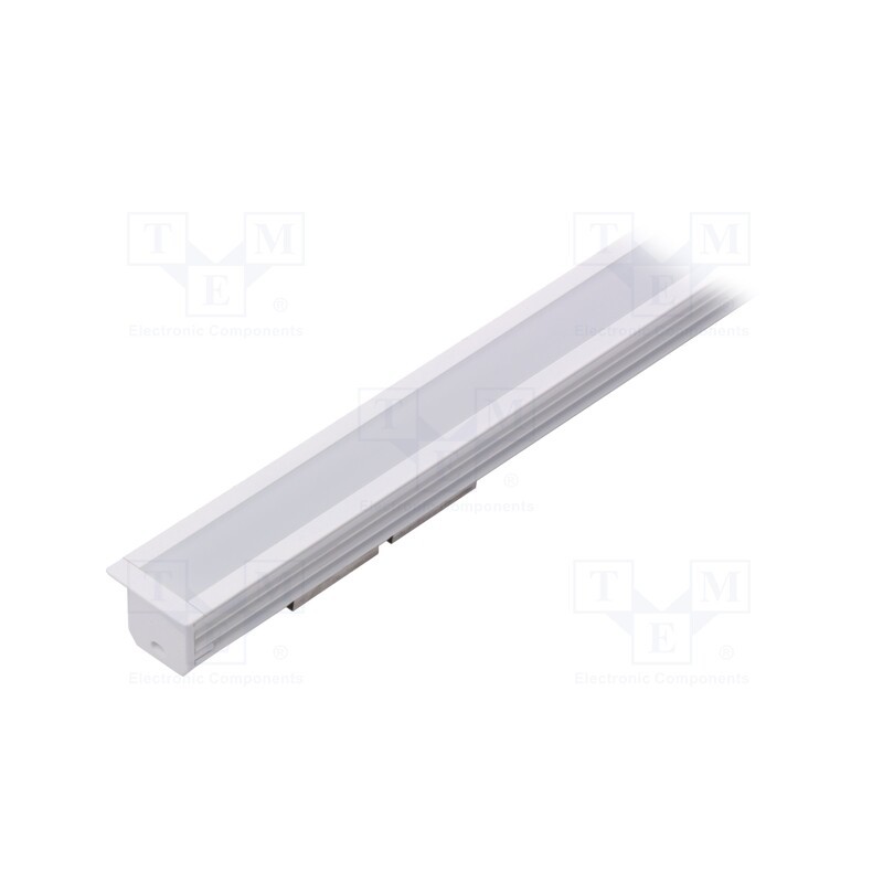 1 set x TOPMET - DEEP10 C/U WH 1M SET STANDARD - Profiles for LED modules, white, white, L: 1m, DEEP10, aluminium