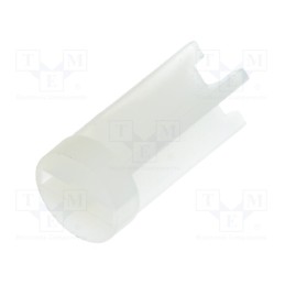 10 pcs x DREMEC - 8GE04V80282 - Spacer sleeve, LED, Øout: 6mm, ØLED: 5mm, L: 12.7mm, natural, UL94V-2