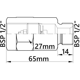 Hydraulic valve of a broken pipe ab 1 2 80l