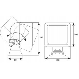 Work lamp with h3 bulb 12v 55w 34203300