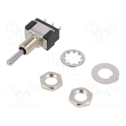 1 pcs x KNITTER-SWITCH - MTA 106 G - Switch: toggle, Pos: 3, SPDT, (ON)-OFF-(ON), 6A/125VAC, 6A/6VDC