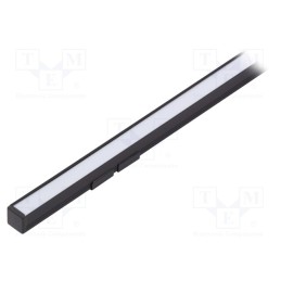1 set x TOPMET - SMART10 A/Z BK 1M SET STANDARD - Profiles for LED modules, white, black, L: 1m, SMART10, aluminium