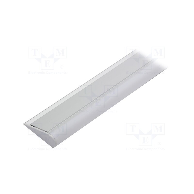 1 set x TOPMET - WALLE12 D ANOD 1M SET STANDARD - Profiles for LED modules, white, natural, L: 1m, WALLE12, surface