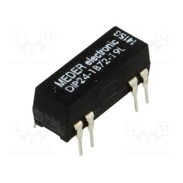 1 pcs x MEDER - DIP24-1B72-19L - Relay: reed switch, SPST-NC, Ucoil: 24VDC, 1A, max.200VDC, 290mW