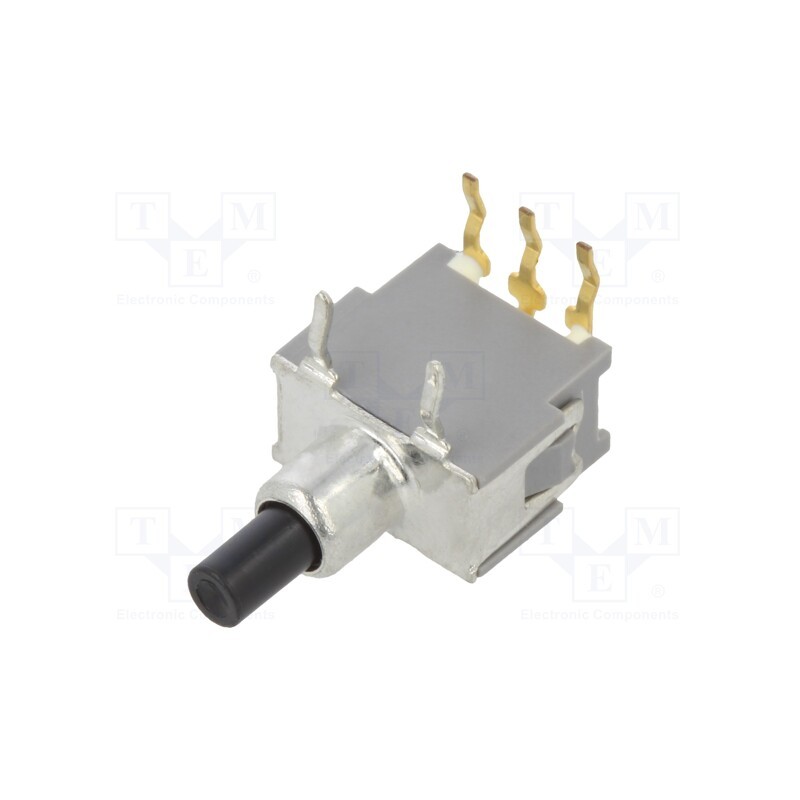 1 pcs x KNITTER-SWITCH - APE 1 F-RA - Switch: push-button, Pos: 2, DPDT, 0.05A, 0.05A, OFF-(ON), Body: grey