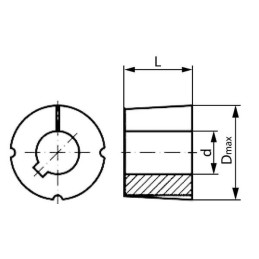 Bushing with conical shank 19 mm 100819tlkr optibe