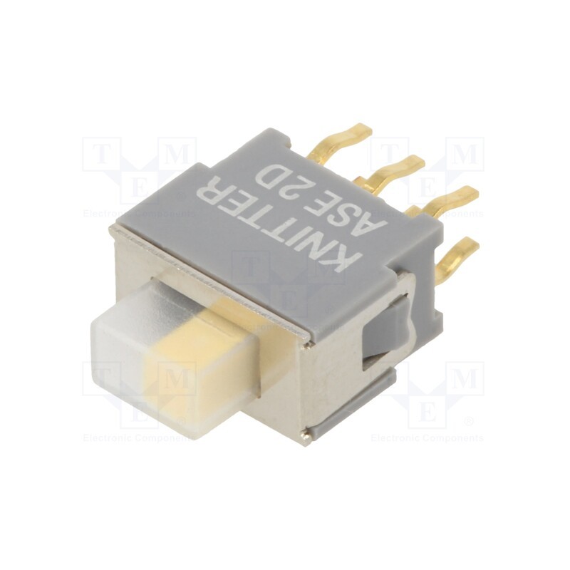 1 pcs x KNITTER-SWITCH - ASE 2 D - Switch: slide, Pos: 2, DPDT, 0.05A, 0.05A, ON-ON, PCB,THT, -20÷85°C