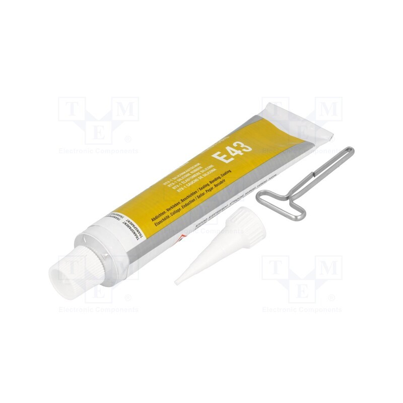1 pcs x WACKER - ELASTOSIL E43 908-51351 - Silicone rubber, transparent, 90ml, ELASTOSIL E43, 1.1g/cm3@20°C
