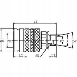 Skpf12l14 quick connector iso 12 5 m14x1 5 8l