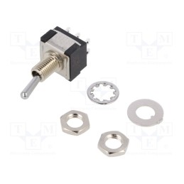 1 pcs x KNITTER-SWITCH - MTA 206 N - Switch: toggle, Pos: 2, DPDT, ON-ON, 6A/125VAC, 6A/6VDC, -45÷140°C