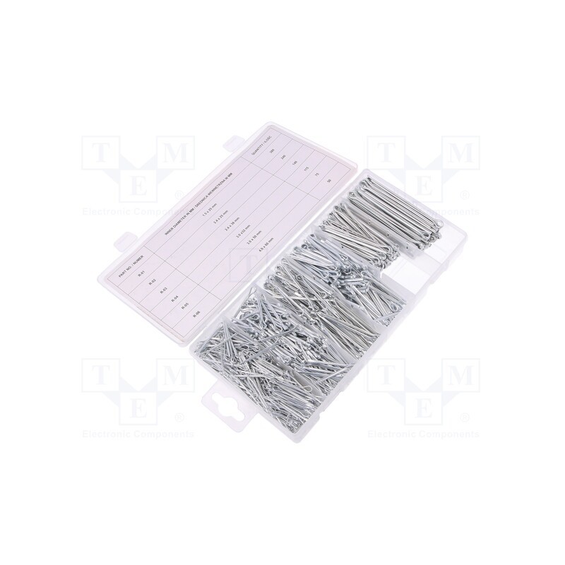 1 set x YATO - YT-06885 - Set of splint pin, 1000pcs.