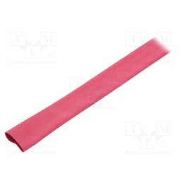 30 m x HELLERMANNTYTON - 333-31802 - Heat shrink sleeve, thin walled, 3: 1, 18mm, L: 30m, red, -55÷135°C
