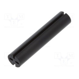 10 pcs x DREMEC - 8GE04V80390 - Spacer sleeve, LED, Øout: 4.8mm, ØLED: 3mm, L: 25mm, black, UL94V-0