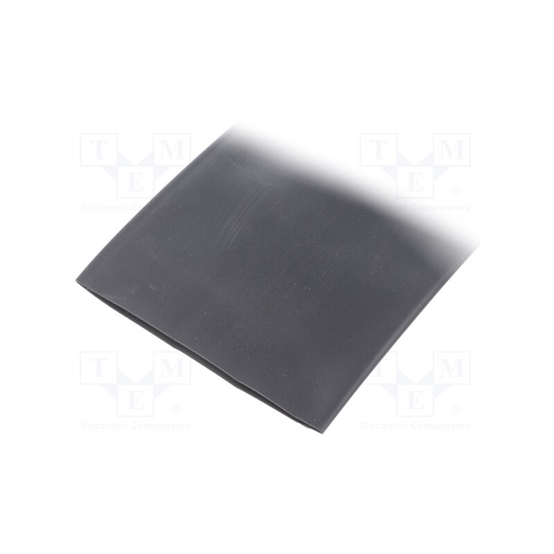 30 m x HELLERMANNTYTON - 309-17600 - Heat shrink sleeve, thin walled,flexible, 2: 1, 76mm, black, reel