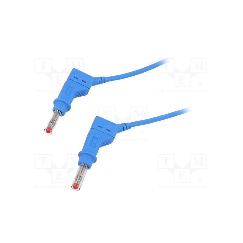 1 pcs x STu00c4UBLI - 66.9407-20023 - Connection cable, 32A, banana plug 4mm,both sides, Len: 2m, blue