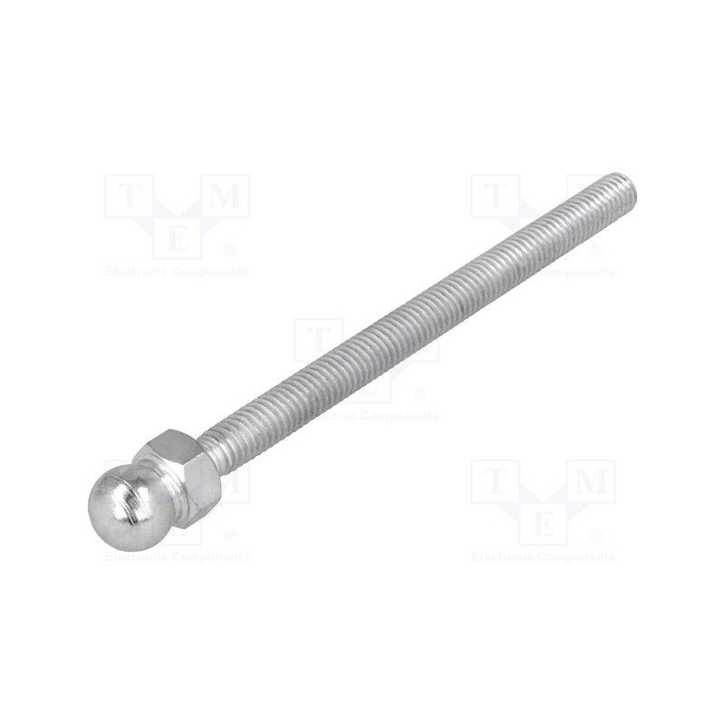 1 pcs x FATH - 098MM06080M - Pin, M6, Plunger mat: steel, Ø: 10mm, Plating: zinc, Thread len: 80mm