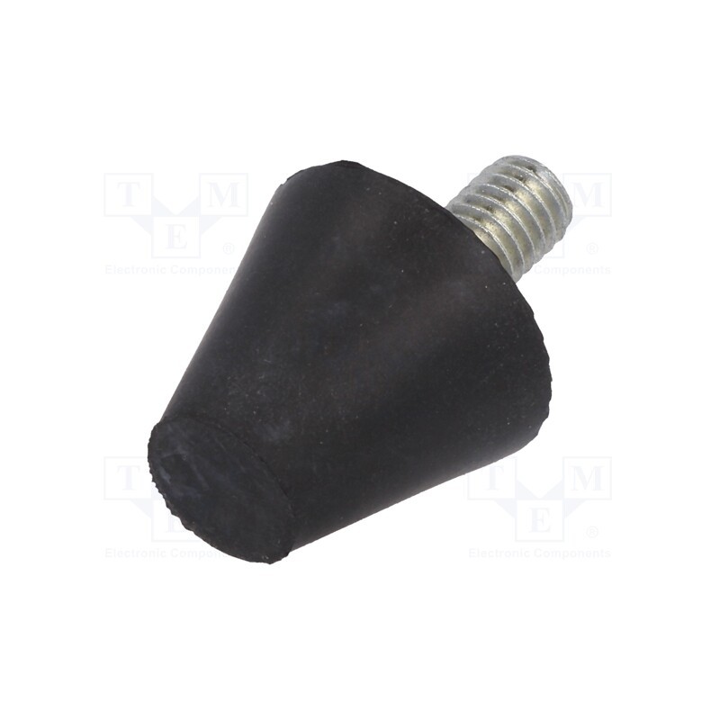 1 pcs x ELESA+GANTER - DVB.6-25-17-M6-12-40 - Vibroisolation foot, Ø: 25mm, Shore hardness: 40±5, 261N, 61N/mm