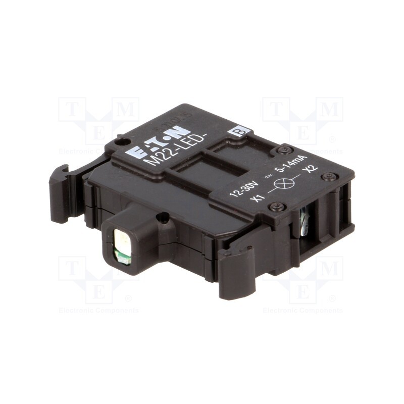 1 pcs x EATON ELECTRIC - M22-LED-B - Illuminating unit, 22mm, RMQ-Titan, -25÷70°C, Illumin: LED, front