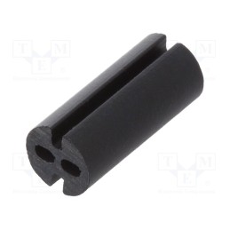 10 pcs x DREMEC - 8GE04V80582 - Spacer sleeve, LED, Øout: 4mm, ØLED: 3mm, L: 9.5mm, black, UL94V-0