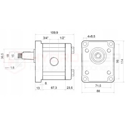Multiplier 1 3 8m g pump 28l hydrolider
